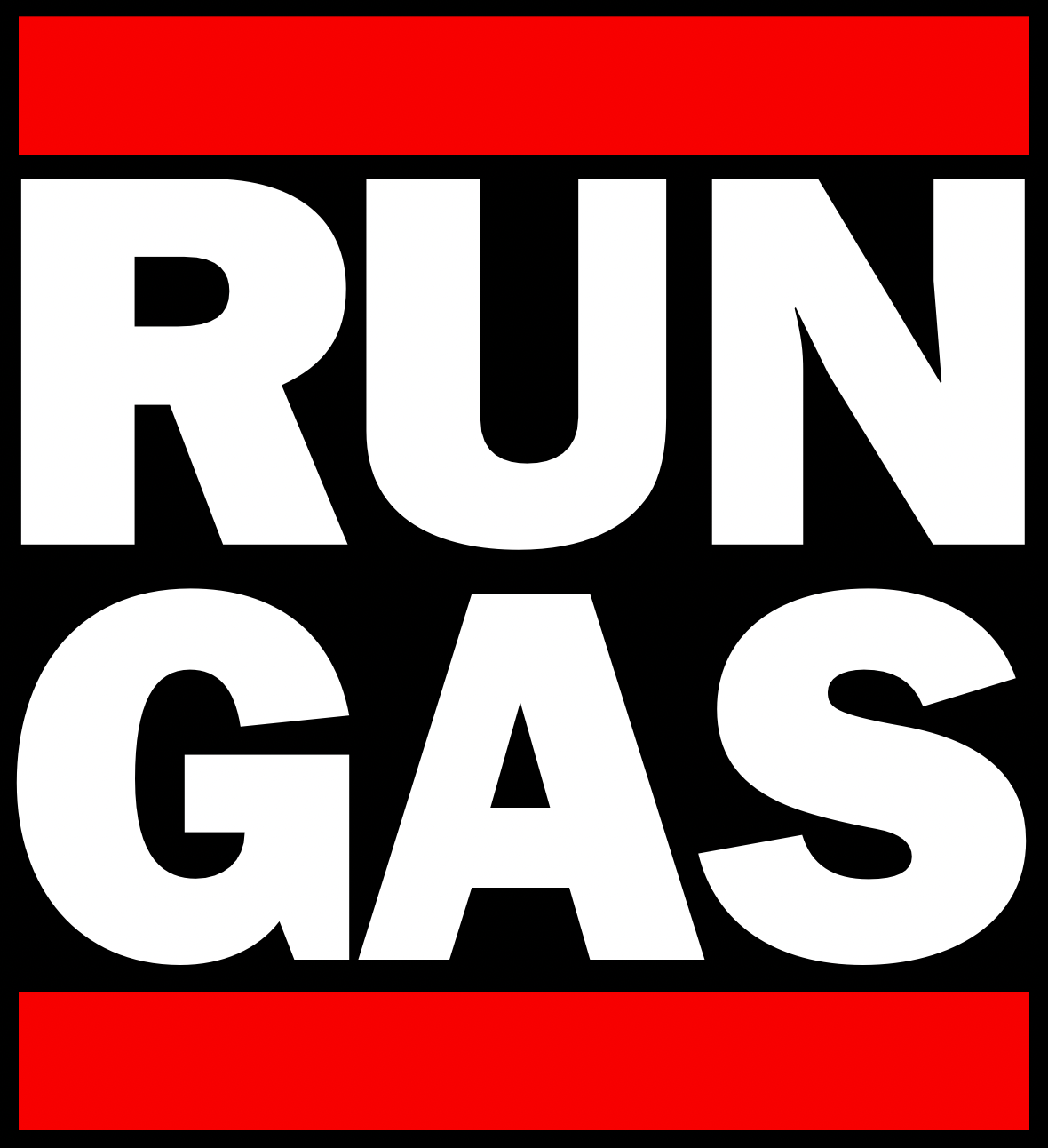 GAS 3" RUNGAS Window Decal Set