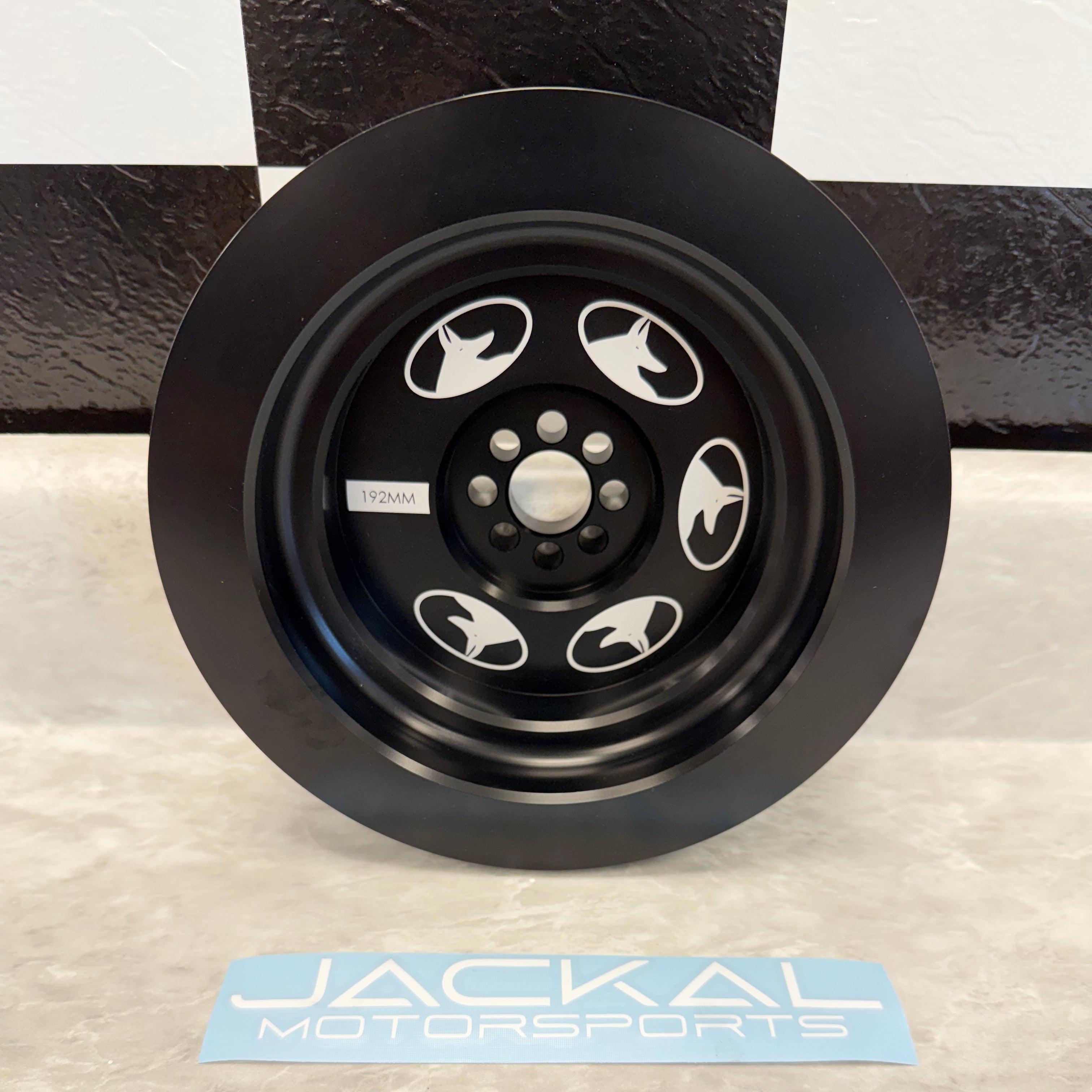 Image of Jackal Motorsports 192mm crank pulley for Audi 3.0T with hardware and alignment stud