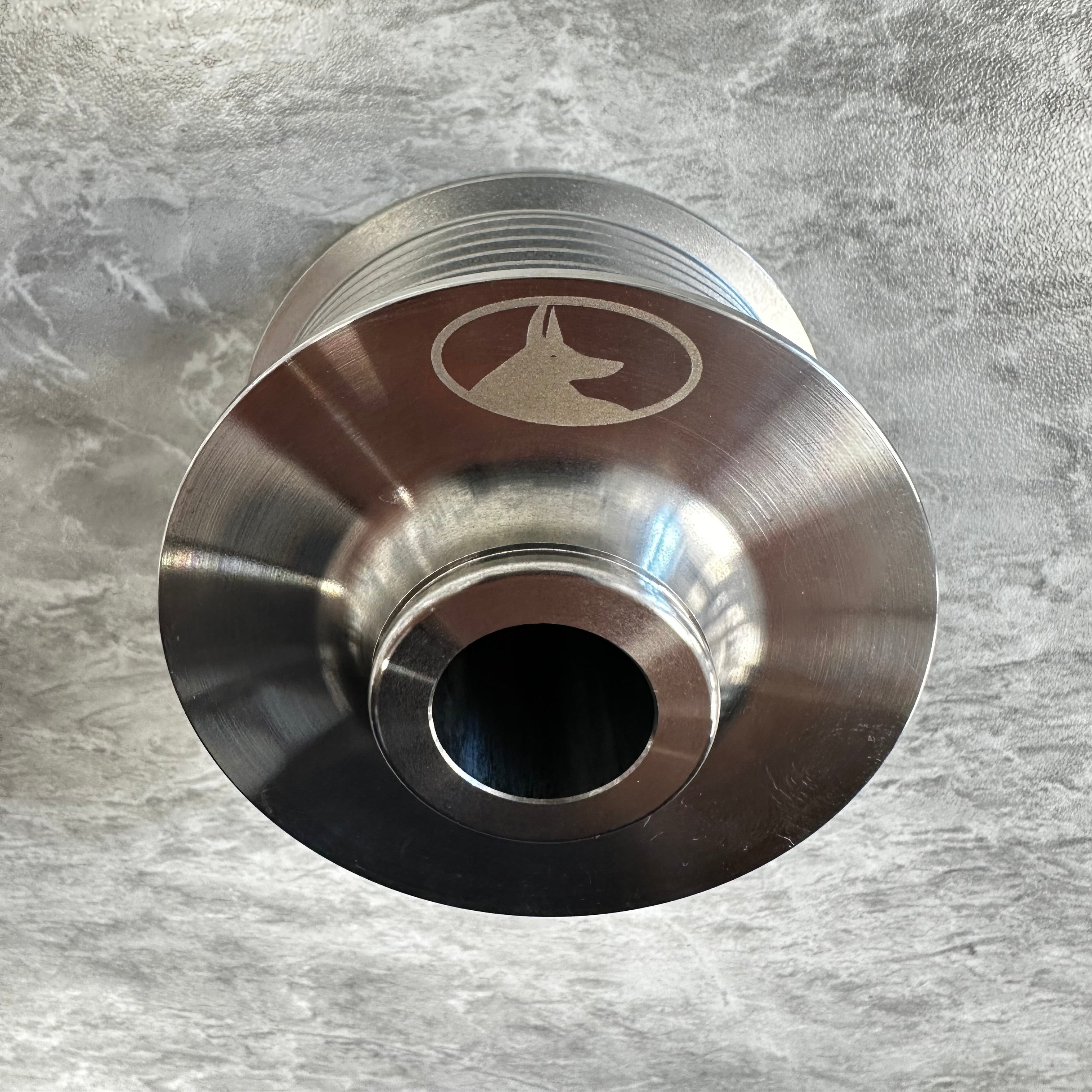 Image of Jackal 57mm supercharger pulley etched belt surface