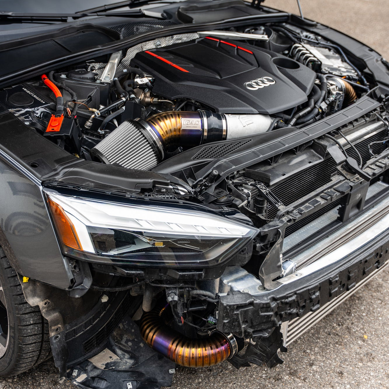Image of GAS Omega V2 102mm Titanium Intake, B9 S4/S5/RS4/RS5 EA839