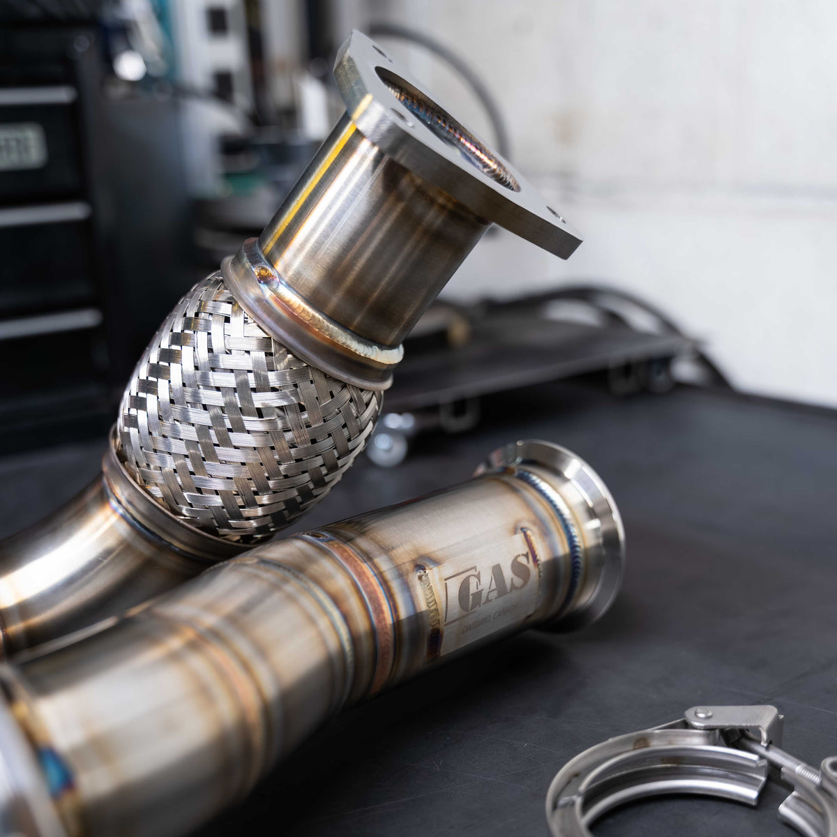 GAS Downpipe Set, 4M Q7 3.0T Supercharged